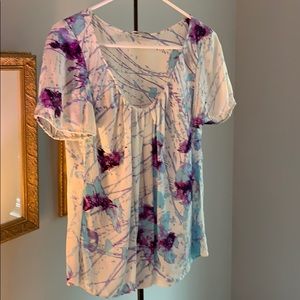 ELIE TAHARI Silk  S/S Blouse size M